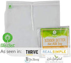 Pro Quality Nut Milk Bag - 5 XL12"X12" Bags - Commercial Grade Reusable All Purpose Food Strainer - Food Grade BPA-Free - Ultra Strong Fine Nylon Mesh - Almond Milk, Juices, Cold Brew Recipes Videos
