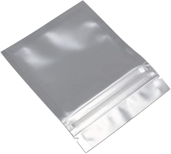PABCK 200 Pack 3.3x5.1 inch (Inside Size 2.9x3.9 inch) Resealable Zipper Lock Food Storage Bags for Zip Heat Seal Lock Coffee Foil Packaging Pouch Self Sealing Candy Storage Supplies