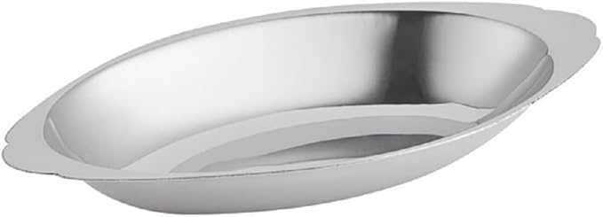 TrueCraftware- 8 oz Stainless Steel Oval Au Gratin Dish 0.63mm Thickness Set of 6 - Casserole Dish Banana Split Bowls Single Serving Casserole Dishes Small Individual Gratin Dish Serving Dish Pan