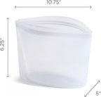Stasher Premium Silicone Reusable Food Storage Bowl, Clear, Microwave, Sous Vide, Dishwasher, Oven and Freezer Safe, BPA Free, Leak-free, Eco-friendly, 6-Cup Bowl
