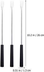 Kichvoe 12Pcs Stainless Steel Fondue Forks - Long Handle Chocolate Forks, Cheese Fondue Dipping Tool, Fruit Dessert Sticks for Chocolate Fountain, Bbq, Marshmallows, and Cheese, 10.23inch