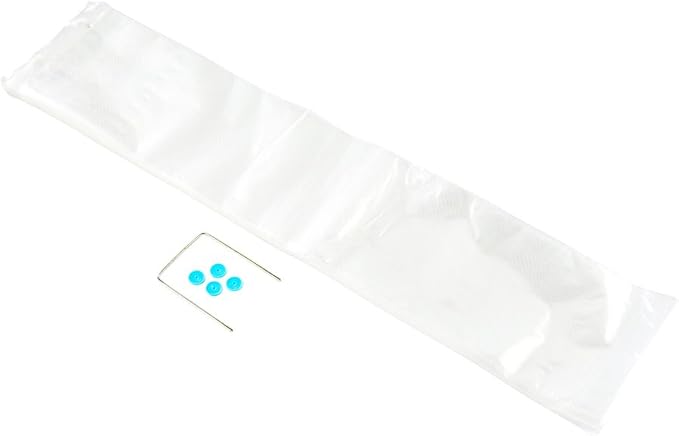 Restaurantware Bag Tek 28 Inch x 6 Inch Bread Bags 250 With Wicket Dispenser Bread Loaf Bags - Micro Perforated Freezer Safe Clear Plastic Baguette Bags Disposable