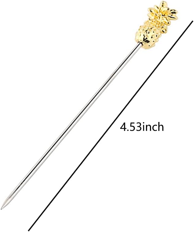 Pineapple Cocktail Picks Martini Picks for Appetizer Sandwiches Cocktail Party Wedding Cherries Citrus Olives Barbeque Snacks Fruit Garnish Skewers 8 pieces