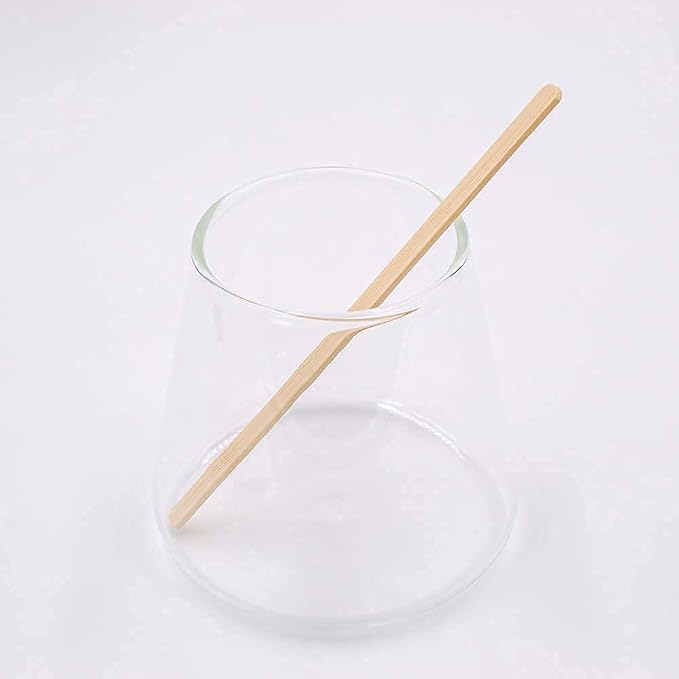 JoyRay Pack 100 5.5-Inch Bamboo Coffee Stirrers, Disposable Beverage Stirrers Sticks Eco Friendly Biodegradable Stir Sticks for Tea,Hot or Cold Beverages.(Glass not Included)