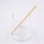 JoyRay Pack 100 5.5-Inch Bamboo Coffee Stirrers, Disposable Beverage Stirrers Sticks Eco Friendly Biodegradable Stir Sticks for Tea,Hot or Cold Beverages.(Glass not Included)