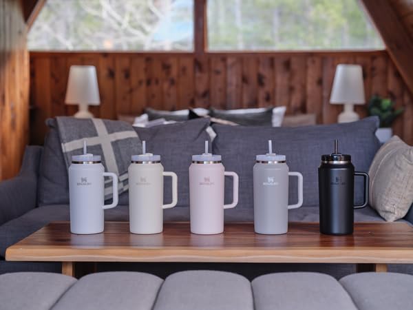 STANLEY Quencher H2.0 Tumbler with Handle & Straw 64 oz | Flowstate 3-Position Lid | Large Capacity for Travel & Sports | Insulated Stainless Steel Cup | BPA-Free | Rose Quartz 2.0