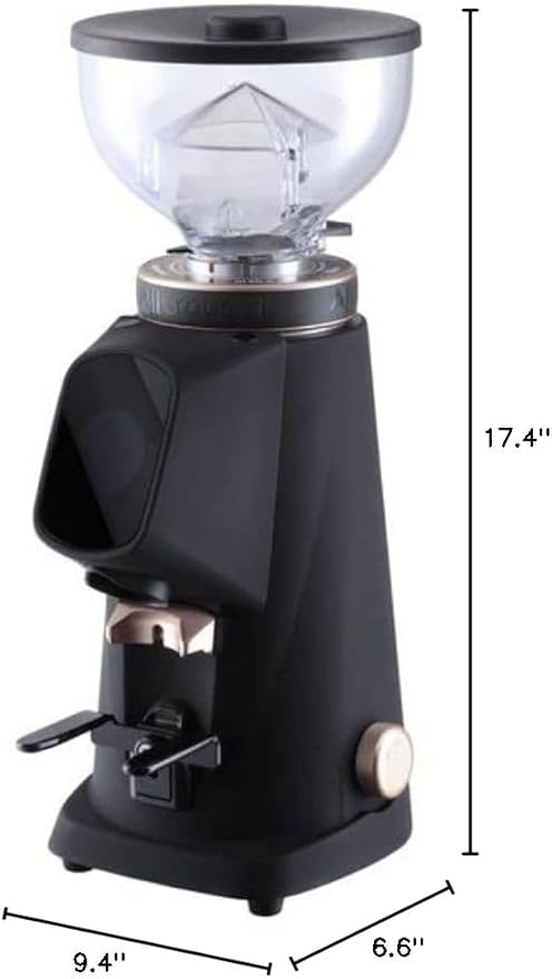 AllGround All Purpose Home Coffee Grinder - Residential Grinder - Made in Italy - By Fiorenzato (Black/w Rose Gold)