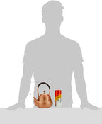 Funmaker Handmade Solid Copper Tea Pot Kettle Stovetop Teapot Thick Hammered Copper Tea Pot Kettle Stovetop Teapot Made for gasstove tops pure copper kettle (Type 4-1300ml)