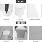 Utopia Kitchen 8FT Spandex Tablecloth [1 Pack, White] 200 GSM Stretch, Fitted, Washable and Wrinkle Resistant Table Cloth Rectangle Cover for Trade Shows, Wedding, Parties [96Lx30Wx30H Inch]