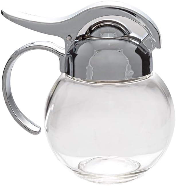 Syrup Dispenser, Restaurant Style Glass Honey or Maple Syrup Dispenser,10 Ounces, Dishwasher Safe