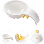Plastic Egg Yolk Separators with Bowl Clip - Easy Egg White and Yolk Filter for Baking, Soufflés, and Cooking - Easy-to-Clean Kitchen Gadget for Raw Eggs- Hollow Design Strainer for Cakes and Desserts