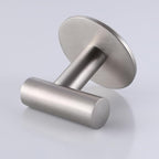 Self Adhesive Hooks 304 Stainless Steel Heavy Duty Hangers Without Nails for Bathrooms Kitchen Livingroom Garage Hotel Towel Hook-2 Pack (Silver)