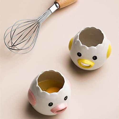 Egg White Yolk Separator Kitchen Egg Separator Yolk Separator Cute Egg Filter Egg Separator Creative Kitchen Tool Household (Yellow)