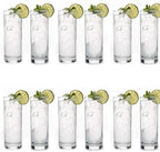 LEMONSODA Premium Highball 12oz Glass Set - Elegant Tom Collins Glasses Set of 6, 12, and 48 Tall Drinking Water Glasses - Bar Glassware for Mojito, Whiskey, Cocktail (Set of 12)
