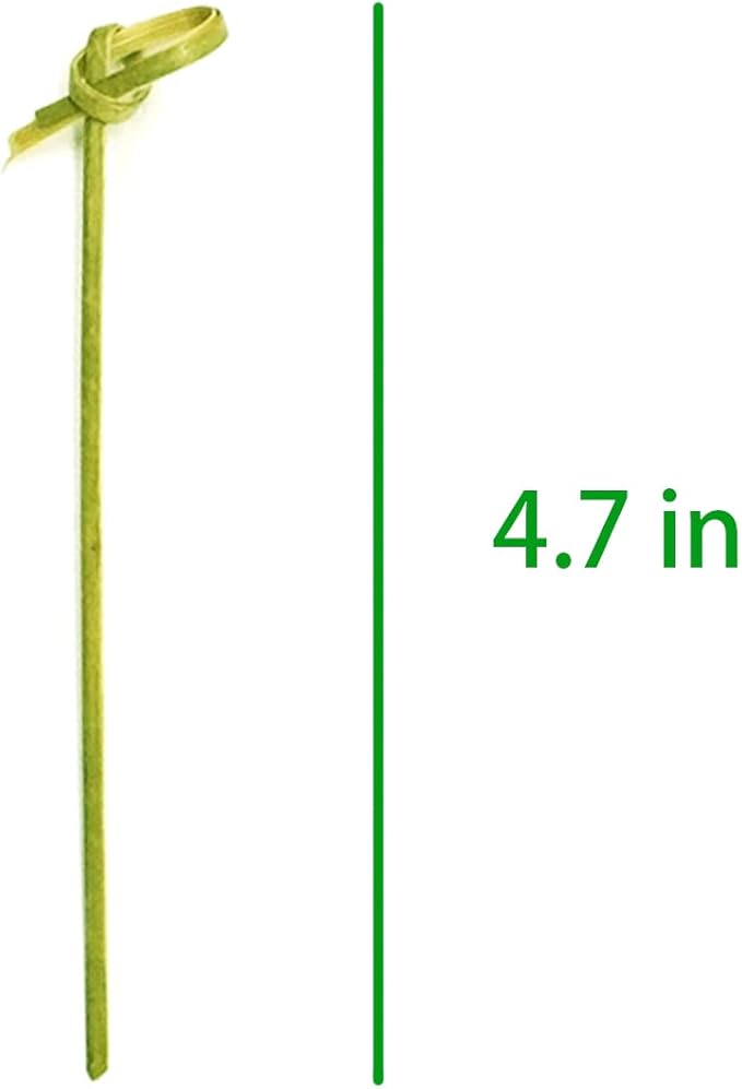 500 PCS Cocktail Picks, 4.7 Inch Cocktail Toothpicks Knot Skewers for Fruit, Cake, Barbecue Snacks, Appetizers Party Supplies