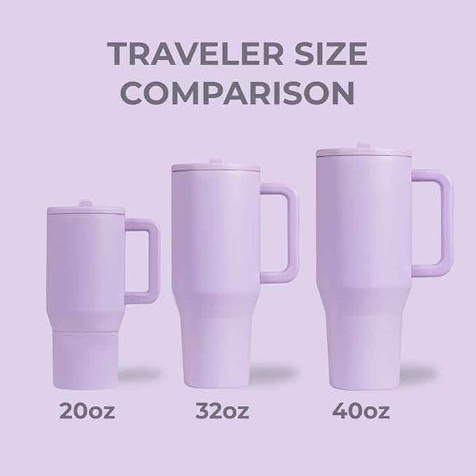 HydroJug Kids - 20 oz Insulated Kids Water Bottle with Flip Straw & Handle | Leak-Proof & Durable | Perfect for School, Sports, Lunch, Travel & Camp, Lavender