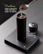 Heavy Duty Metal Pepper Grinder, Professional Manual Pepper Grinder with Adjustable Coarseness, Pepper Mill with Magnetic Powder Chamber, Refillable Pepper Mill for Spices, High Output