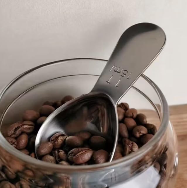4-Pack Coffee Scoop – 1 Tablespoon (15ml) Stainless Steel Measuring Spoons, Compact Short Handle for Ground Coffee, Tea, and Powder