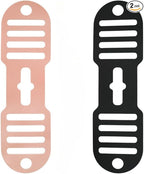 Silicone Lid Lock Strap for Crockpot Slow Cooker (6/7/8 Quart) - Universal Crockpot Lid Holder & Rubber Strap Alternative | Heat-Resistant, No-Spill Design Transport Accessories (Pink+Black)