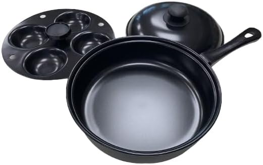 Fox Run Egg Pan, Non-stick Egg Poacher and Fry Pan Set