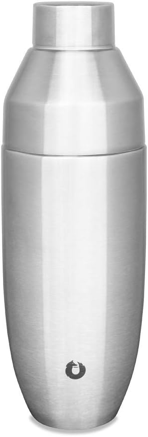SNOWFOX Premium Vacuum Insulated Stainless Steel Cocktail Shaker, Home Bar Accessories, Elegant Drink Mixer, Leak, Proof Lid With Jigger & Built, In Strainer, 22oz.