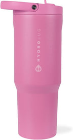 HydroJug Sport - Stainless Steel Tumbler with Straw, Vacuum Insulated, 32oz Leakproof Water Bottle, Ergonomic Design, Reusable, Dishwasher Safe, Rubber Base, Durable for Gym or Outdoors, Taffy