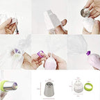 15 Pcs Christmas Decorations Piping Bags and Tips Set 13 Piping Tips Set Icing Tips Icing Piping Nozzles Set Frosting Bags Ties Cupcake Decorating Kit