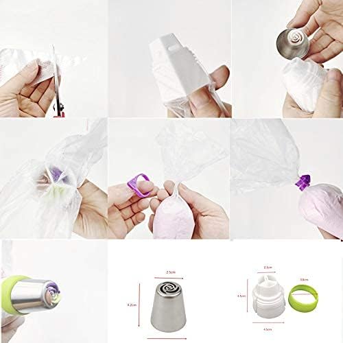 15 Pcs Christmas Decorations Piping Bags and Tips Set 13 Piping Tips Set Icing Tips Icing Piping Nozzles Set Frosting Bags Ties Cupcake Decorating Kit