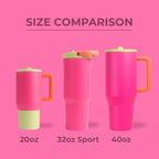 HydroJug Sport - Stainless Steel Tumbler with Straw, Vacuum Insulated, 32oz Leakproof Water Bottle, Ergonomic Design, Reusable, Dishwasher Safe, Rubber Base, Durable for Gym or Outdoors, Orchid