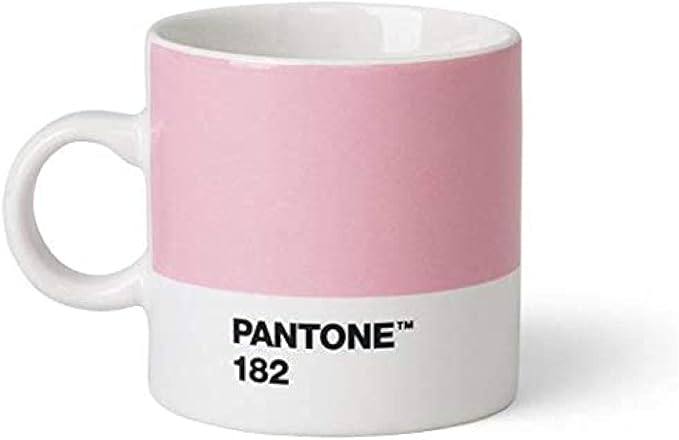 PANTONE 101040012 Ceramic Espresso Cup 6.20 x 8.60 x 6.15 cm, Ceramic, Light Pink, 6,20 x 8,60 x 6,15 cm