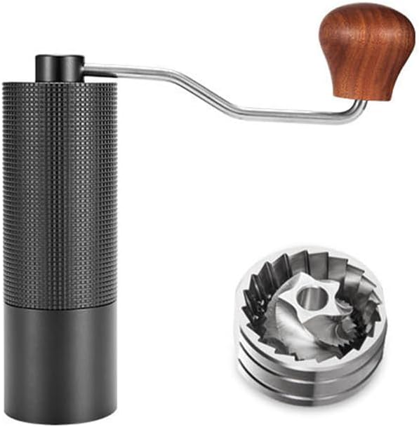 Manual Coffee Grinder, Adjustable Grinding Settings, Stainless Steel Burrs, Portable Hand-Cranked Coffee Grinder, For Espresso, Drip Filter, French Press Filter, Compact And Durable (black)