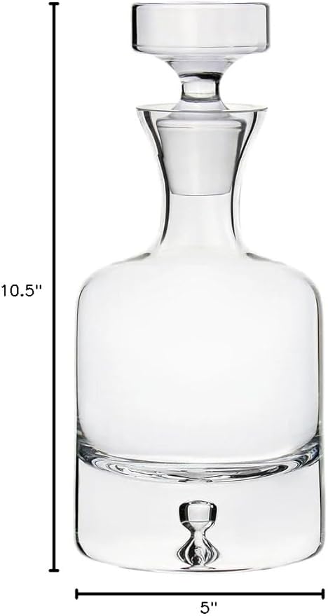 Ravenscroft Crystal | Elegant European-Made Hand-Blown Taylor Decanter w/Stopper | 100% Lead-Free Crystalline | 35 FL Oz | Gift-Boxed