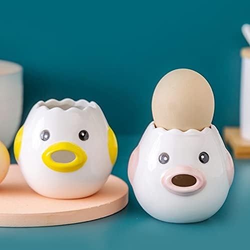 Egg White Yolk Separator Kitchen Egg Separator Yolk Separator Cute Egg Filter Egg Separator Creative Kitchen Tool Household (Yellow)