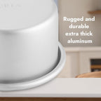 CURTA 4 Inch Round Cake Pan, 4x2 inch 6 Set Anodized Aluminum Round Baking Pan, Small Cake Pan Non-Toxic & Heavy Duty, Deep Side, Easy Clean & Dishwasher Safe