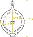 Lodge 12 Inch Cast Iron Skillet with Red Silicone Hot Handle Holder – Pre-Seasoned Frying Pan for Stove, Oven, Grill & Campfire – Made in the USA – Durable, Nonstick Cast Iron Cookware – Black