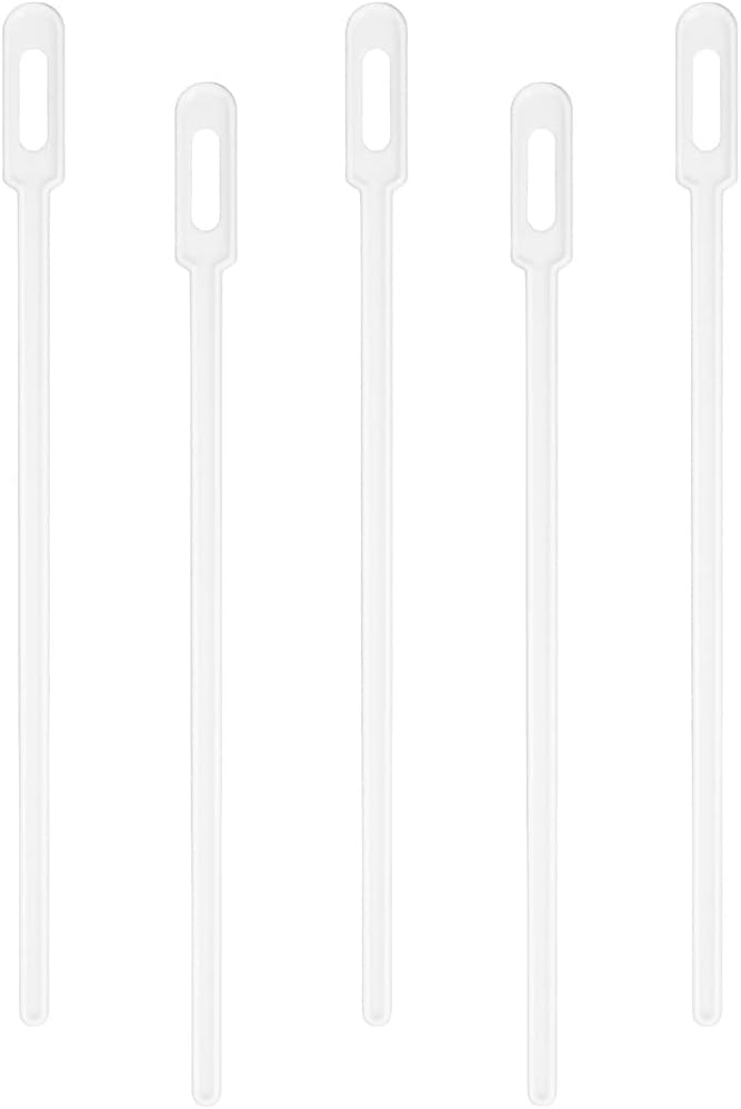 Restaurantware-5.8 Inch Coffee Stirrers, 100 Disposable Coffee Stirring Sticks - Unique Keyhole Design, For Hot And Cold Drinks, White PS Plastic Plastic Stir Sticks, For Coffees and Cocktails,