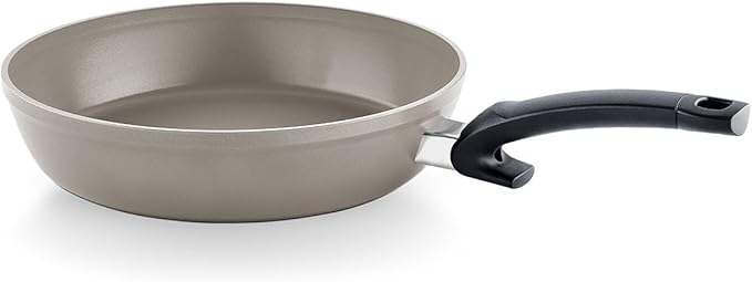 Fissler Ceratal Comfort Ceramic 9.5 Inch Non-Stick Frying Pan, Warm Grey, Made without PFAS