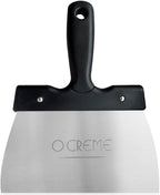 O'Creme Coating Spatula for Chocolate - Stainless Steel Chocolate Thermostat Spatula Dough Scraper (7.9 x 3.9 inch) – Heavy-Duty & Multipurpose Baking Tool, Cake Leveler, Icing Smoother