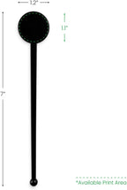 7" Custom Black Plastic Drink Stirrers – Personalized Swizzle Sticks – Ideal for Cocktails, Coffee, and Events – Great for Bars, Restaurants, and Parties – 50 Pack