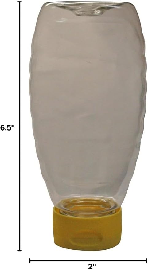 Mann Lake CN235 24-Pack Inverted Queenline Squeeze Jar with 38mm Lid, 1-Pound