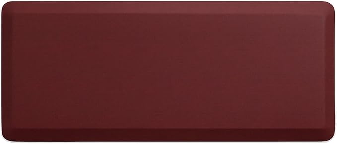 NewLife by GelPro Anti-Fatigue Designer Comfort Kitchen Floor Mat, 20x48”, Grasscloth Crimson Stain Resistant Surface with 3/4” Thick Ergo-Foam Core for Health and Wellness