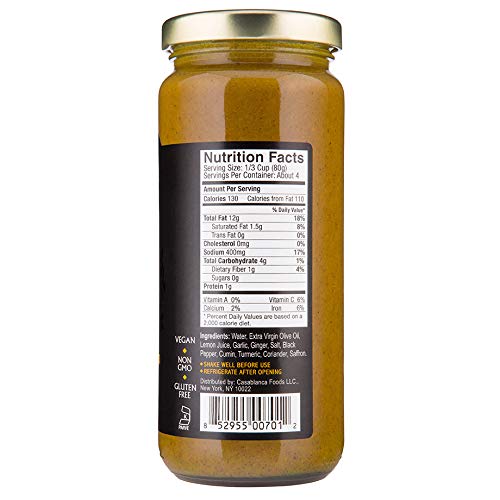 Mina Tagine Moroccan Chicken Simmer Sauce, 12 oz - Classic Ginger Saffron Made with Turmeric, Lemon & Olive Oil, Tagine Seasoning, Chicken Sauce, Garlic Sauce, Moroccan Spices