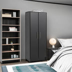 Prepac Elite 24" Storage Cabinet, Black Storage Cabinet, Bathroom Cabinet, Pantry Cabinet with 3 Shelves 16" D x 24" W x 65" H, BES-2464