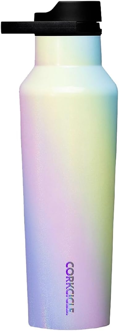 Corkcicle Sport Canteen Insulated Tumbler, Rainbow Unicorn, 20 oz – Reusable Water Bottle Keeps Beverages Cold for 25 Hours & Hot 12 Hours – Cupholder Friendly Tumbler with Screw-On Cap