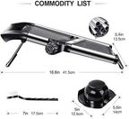 Masthome Mandoline Food Slicer Adjustable Thickness for Cheese Fruits Vegetables Stainless Steel Food Cutter Slicer Dicer with Extra Brush and Blade Guard for Kitchen