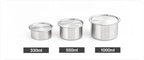 CaKE 3PCS Stainless Steel Food Storage Containers Set With Lids Canister Kitchen Appliances Dishwasher Safe Premium South Korea
