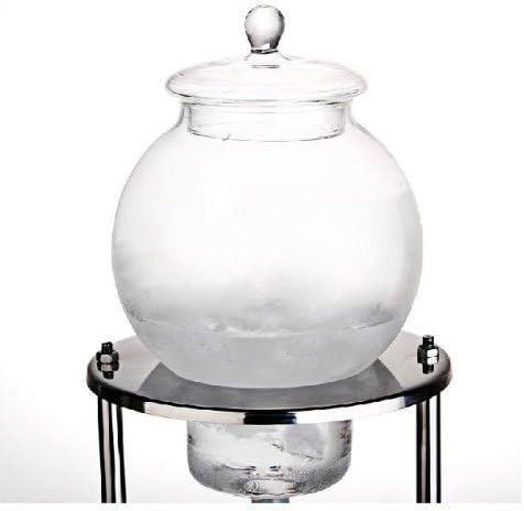 Nispira Luxury Ice Cold Brew Dripper Coffee Maker in Stainless Steel and Borosilicate Glass, 600 ml Silver