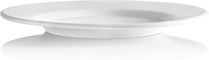 8” White Melamine Salad Plates - Smooth Round 8 Inch Melamine White Plates, Dishwasher Safe Durable Appetizer-Dishes, Set of 8