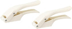 uxcell 2pcs Garlic Press, 7.5 Inch Stainless Steel Garlic Slicer Crusher Tool Kitchen Utensil for Home Cooks and Professional Chefs, White