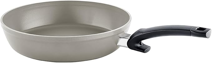 Fissler Ceratal Comfort Ceramic 10.2 Inch Non-Stick Frying Pan, Warm Grey, Made without PFAS